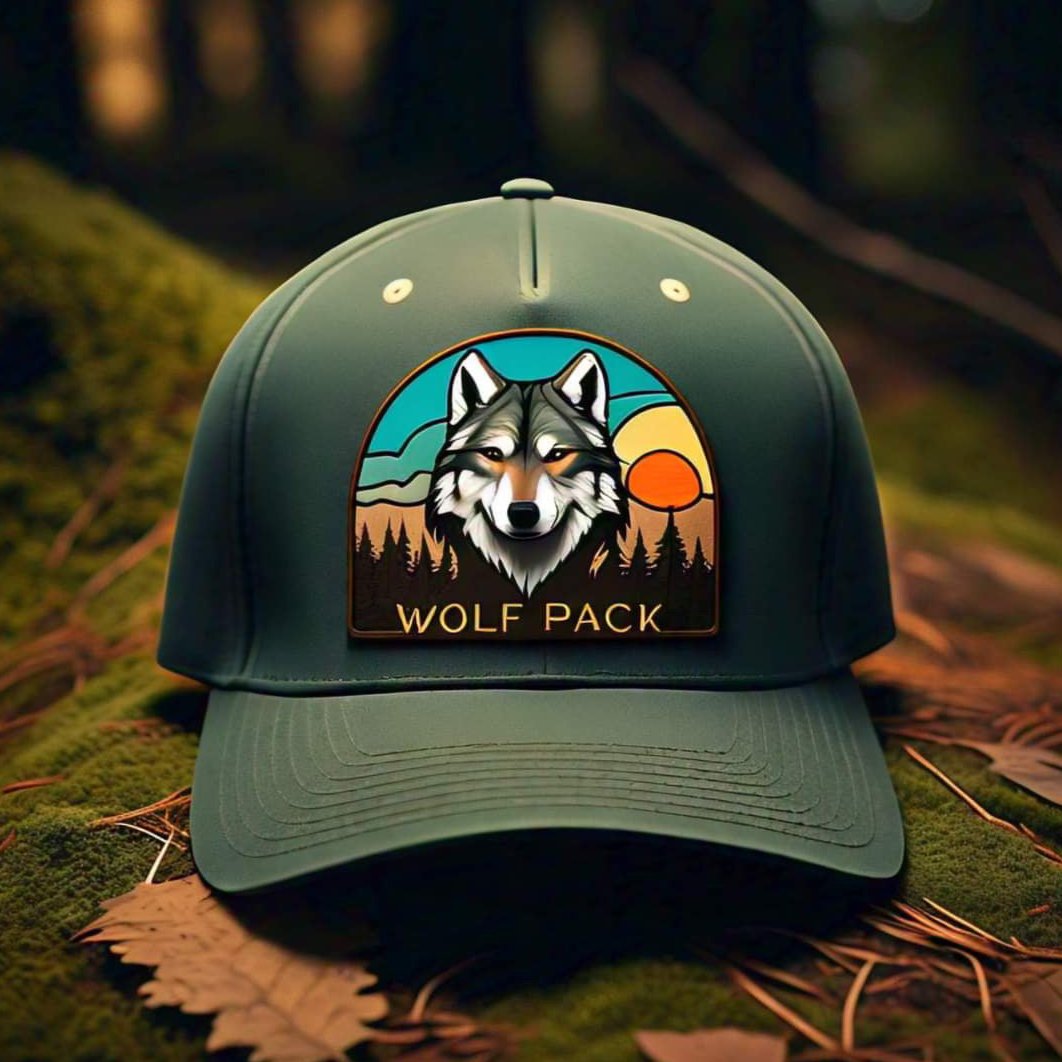 Hats-Nature & Animals.14: Wolf Pack - Global Warming Warrior Wear, "S.P.C." A Social Purpose Corporation