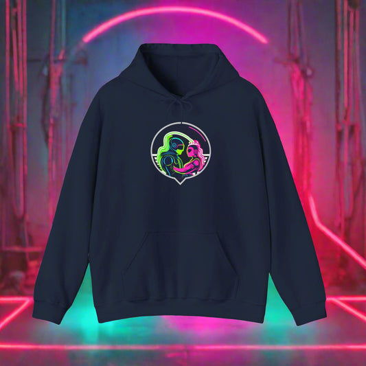 AMAZON APPAREL COMPANY: Neon Couple. 3 - Hoodie - Global Warming Warrior Wear, "S.P.C." A Social Purpose Corporation   ZEBRA UNDERGROUND