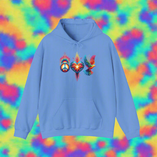 Peace-Love-Unity Unisex Graphic Hoodie - Amazon Apparel Company  ZEBRA UNDERGROUND