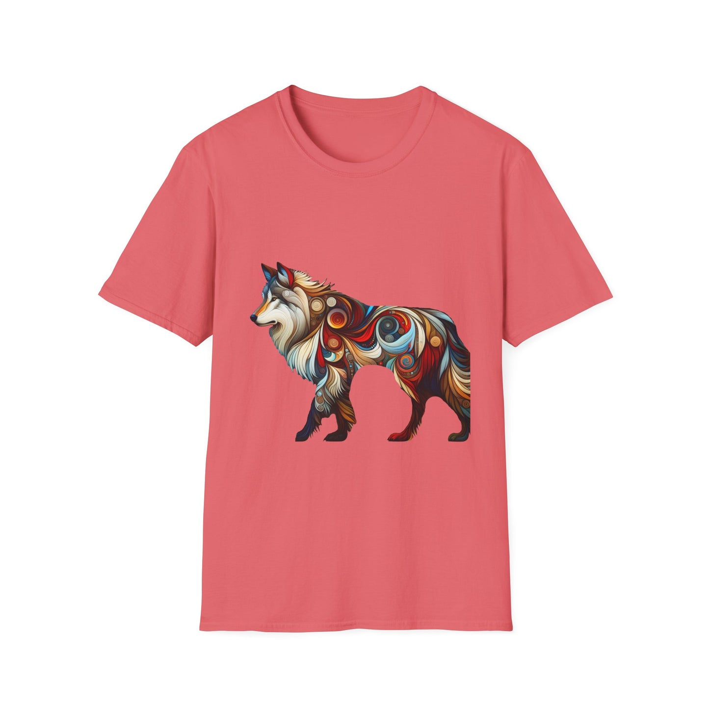 White Wolf-1. Native American Inspired / Unisex Graphic Tee Shirt - Global Warming Warrior Wear, "S.P.C." A Social Purpose Corporation