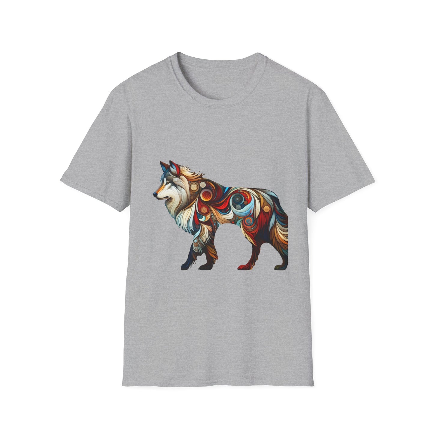 White Wolf-1. Native American Inspired / Unisex Graphic Tee Shirt - Global Warming Warrior Wear, "S.P.C." A Social Purpose Corporation