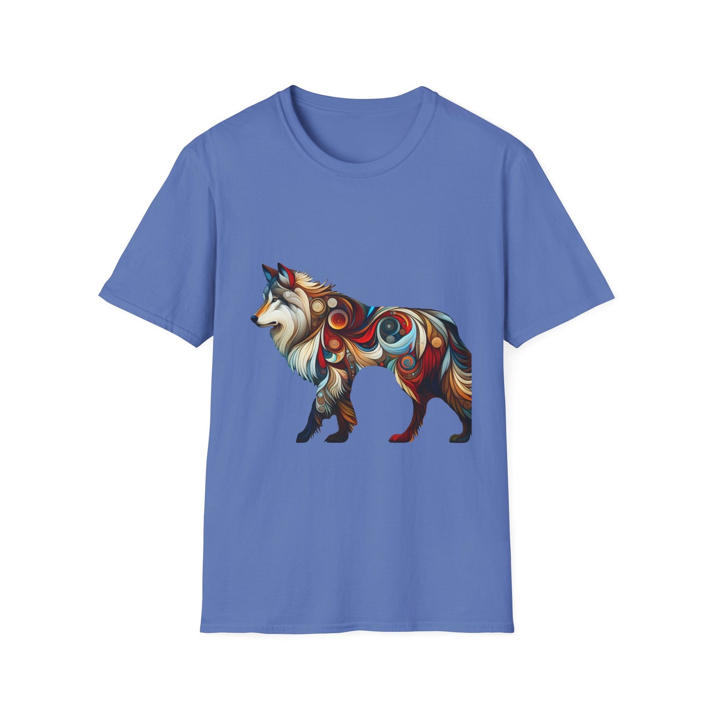 White Wolf-1. Native American Inspired / Unisex Graphic Tee Shirt - Global Warming Warrior Wear, "S.P.C." A Social Purpose Corporation