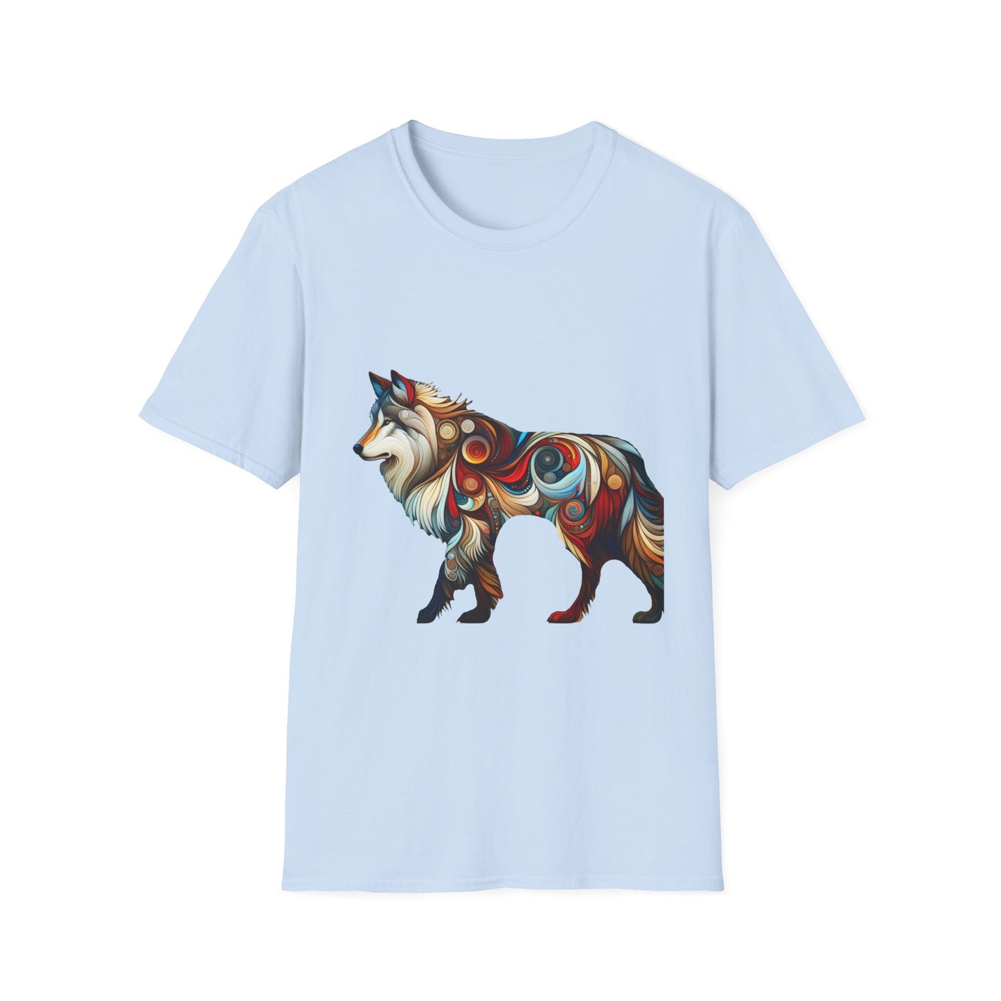 White Wolf-1. Native American Inspired / Unisex Graphic Tee Shirt - Global Warming Warrior Wear, "S.P.C." A Social Purpose Corporation