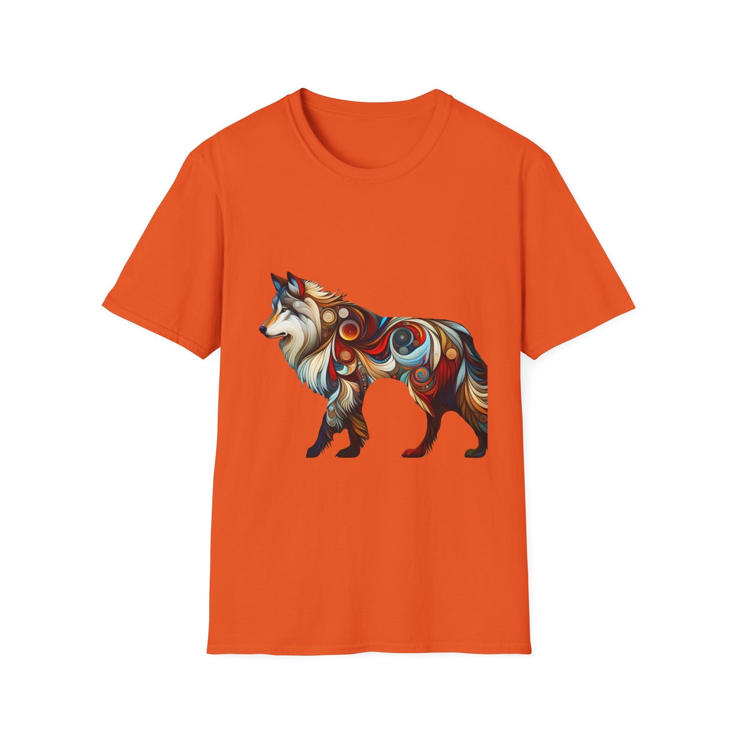 White Wolf-1. Native American Inspired / Unisex Graphic Tee Shirt - Global Warming Warrior Wear, "S.P.C." A Social Purpose Corporation