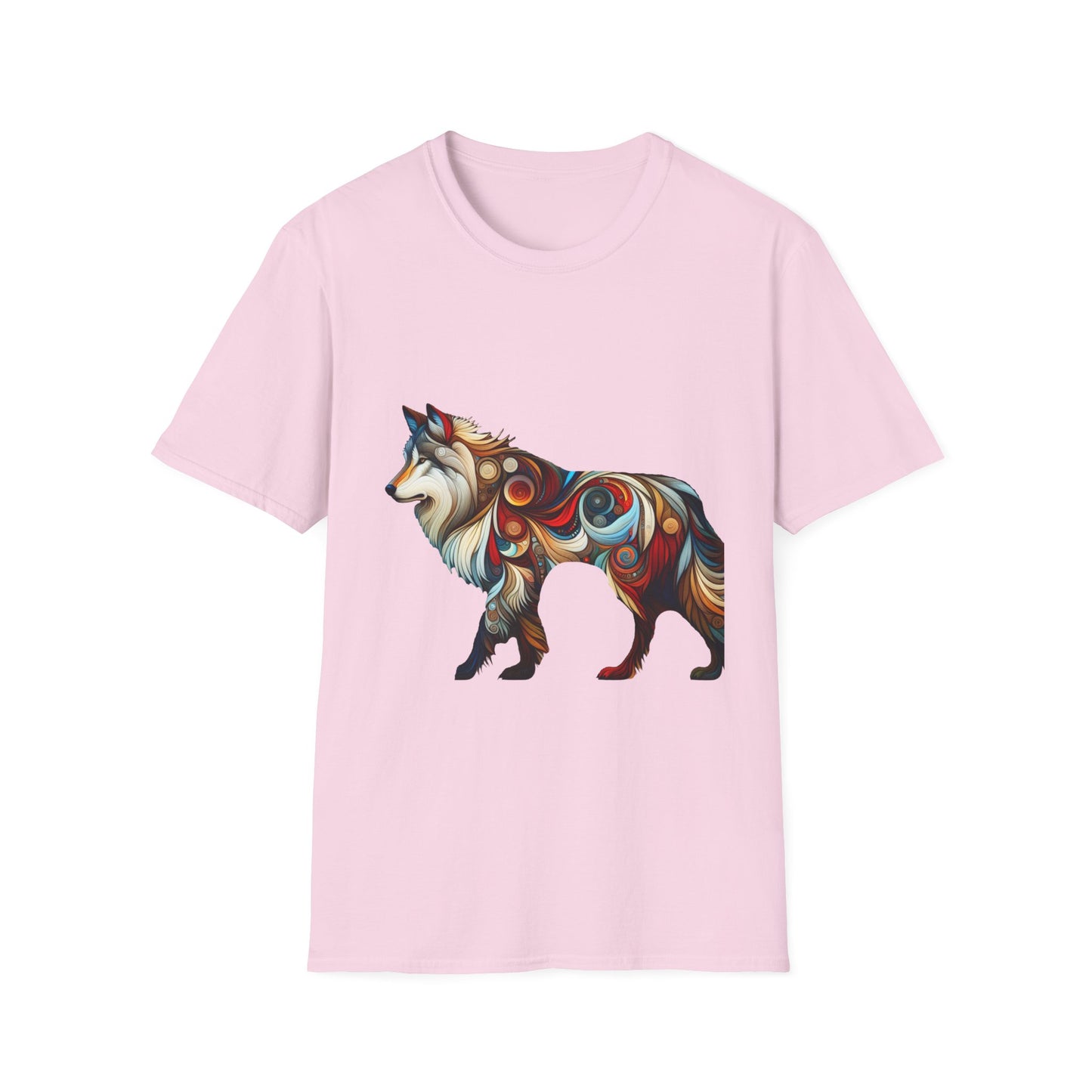 White Wolf-1. Native American Inspired / Unisex Graphic Tee Shirt - Global Warming Warrior Wear, "S.P.C." A Social Purpose Corporation