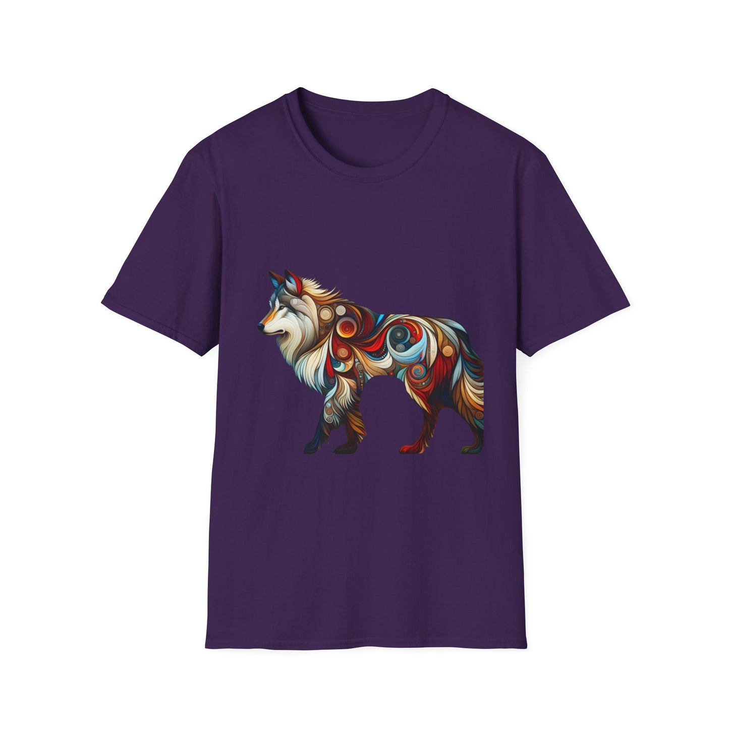 White Wolf-1. Native American Inspired / Unisex Graphic Tee Shirt - Global Warming Warrior Wear, "S.P.C." A Social Purpose Corporation
