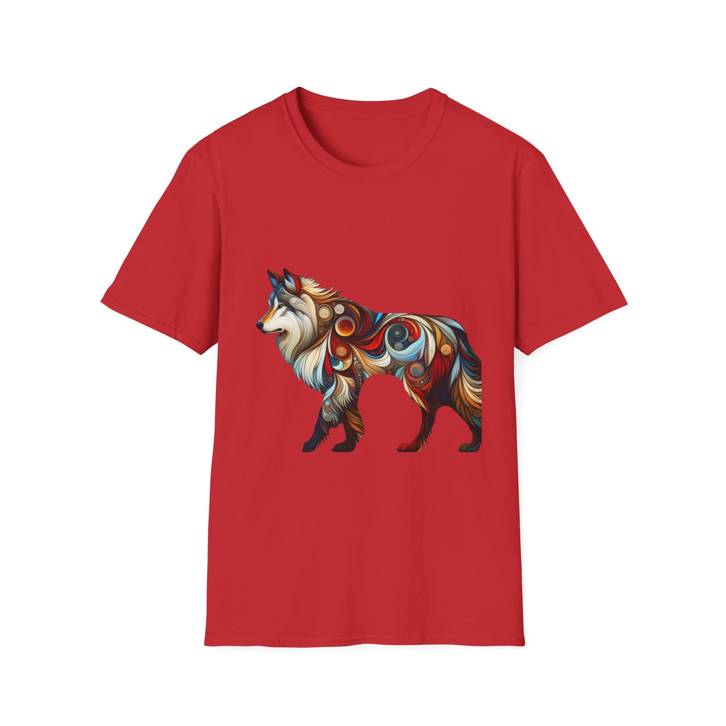 White Wolf-1. Native American Inspired / Unisex Graphic Tee Shirt - Global Warming Warrior Wear, "S.P.C." A Social Purpose Corporation