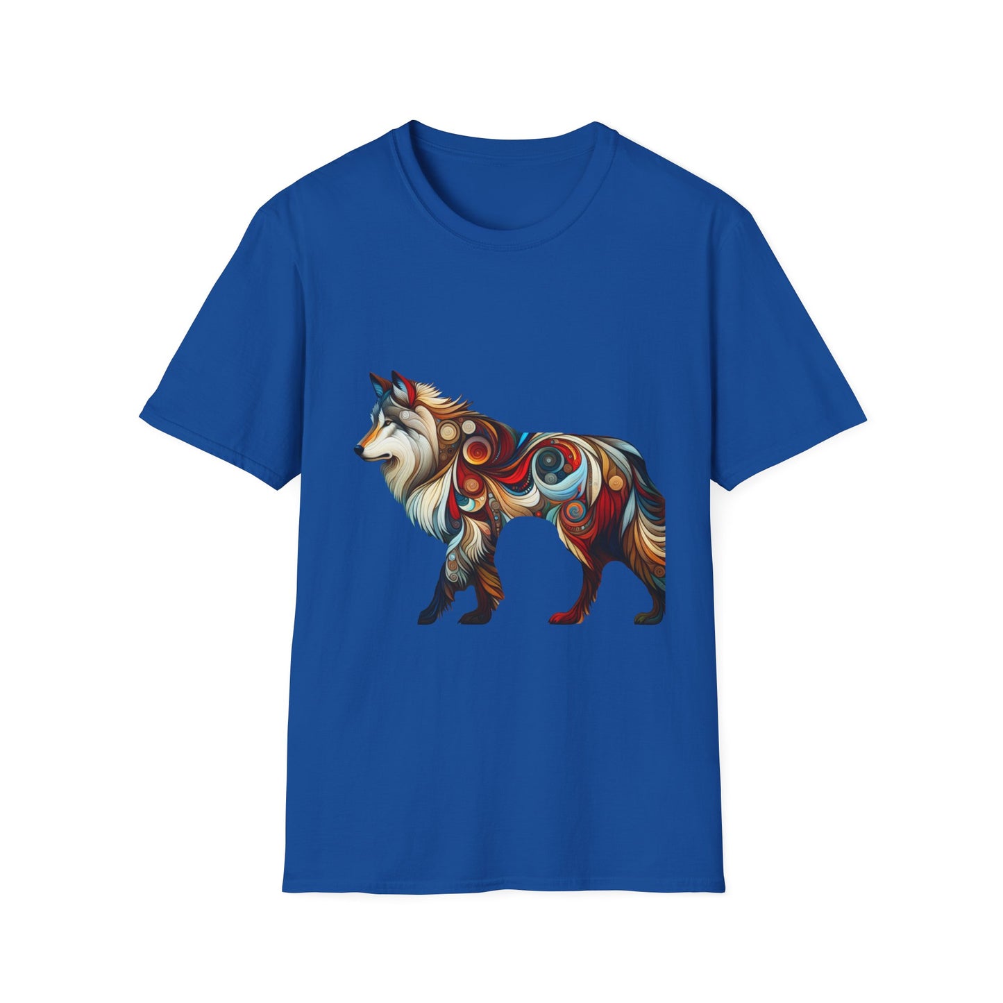 White Wolf-1. Native American Inspired / Unisex Graphic Tee Shirt - Global Warming Warrior Wear, "S.P.C." A Social Purpose Corporation