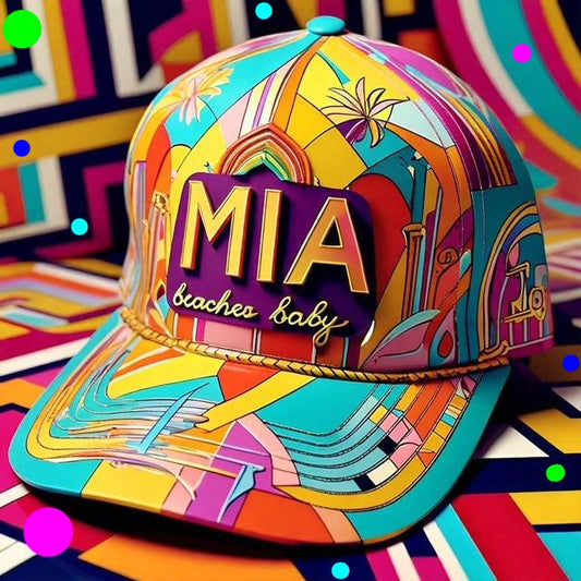 HATS-Streetwear-Cityscape.19: MIA-Miami-Beaches Baby - Global Warming Warrior Wear, "S.P.C." A Social Purpose Corporation   ZEBRA UNDERGROUND