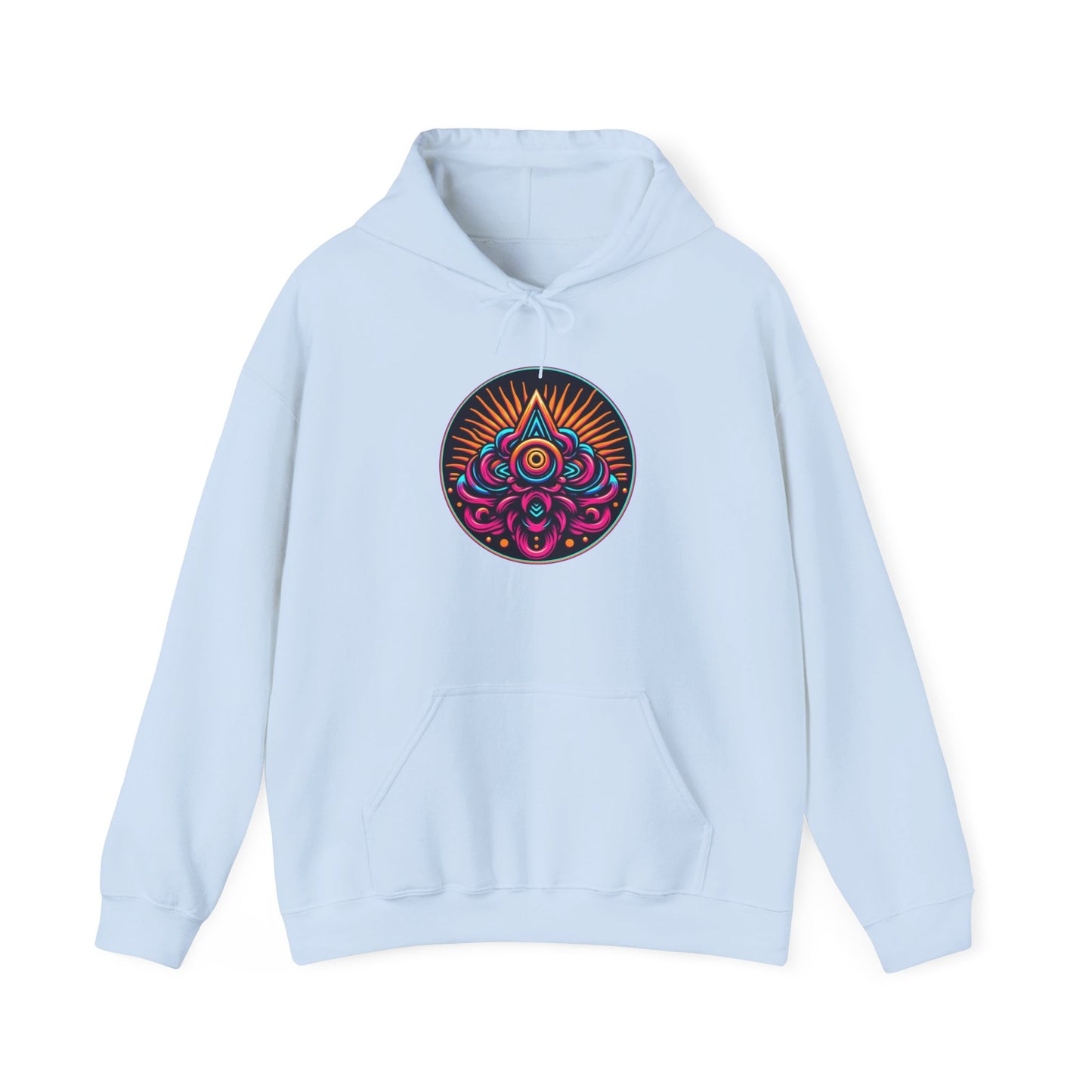 Neon Eye of the Sun Hoodie - Global Warming Warrior Wear, "S.P.C." A Social Purpose Corporation  