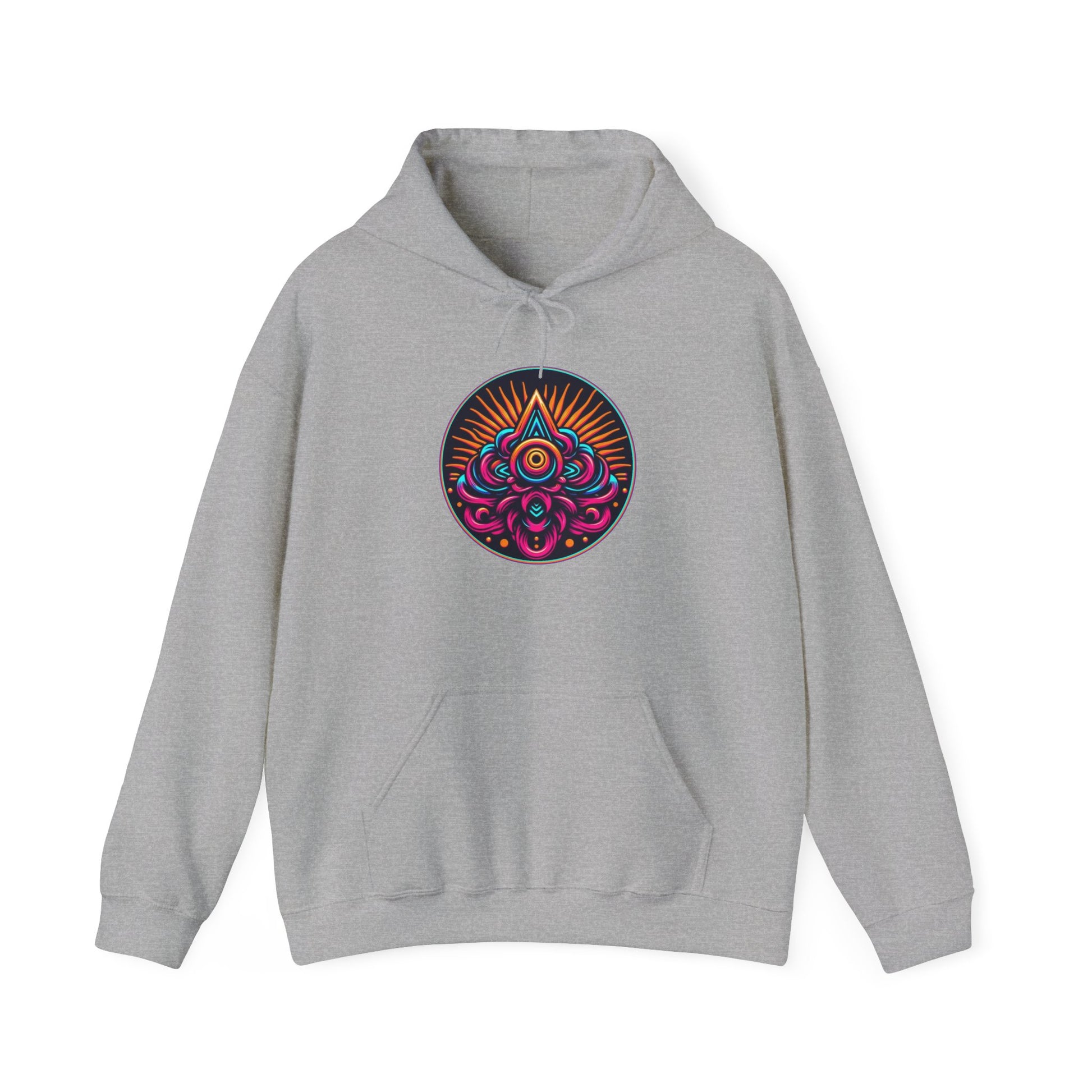 Neon Eye of the Sun Hoodie - Global Warming Warrior Wear, "S.P.C." A Social Purpose Corporation  