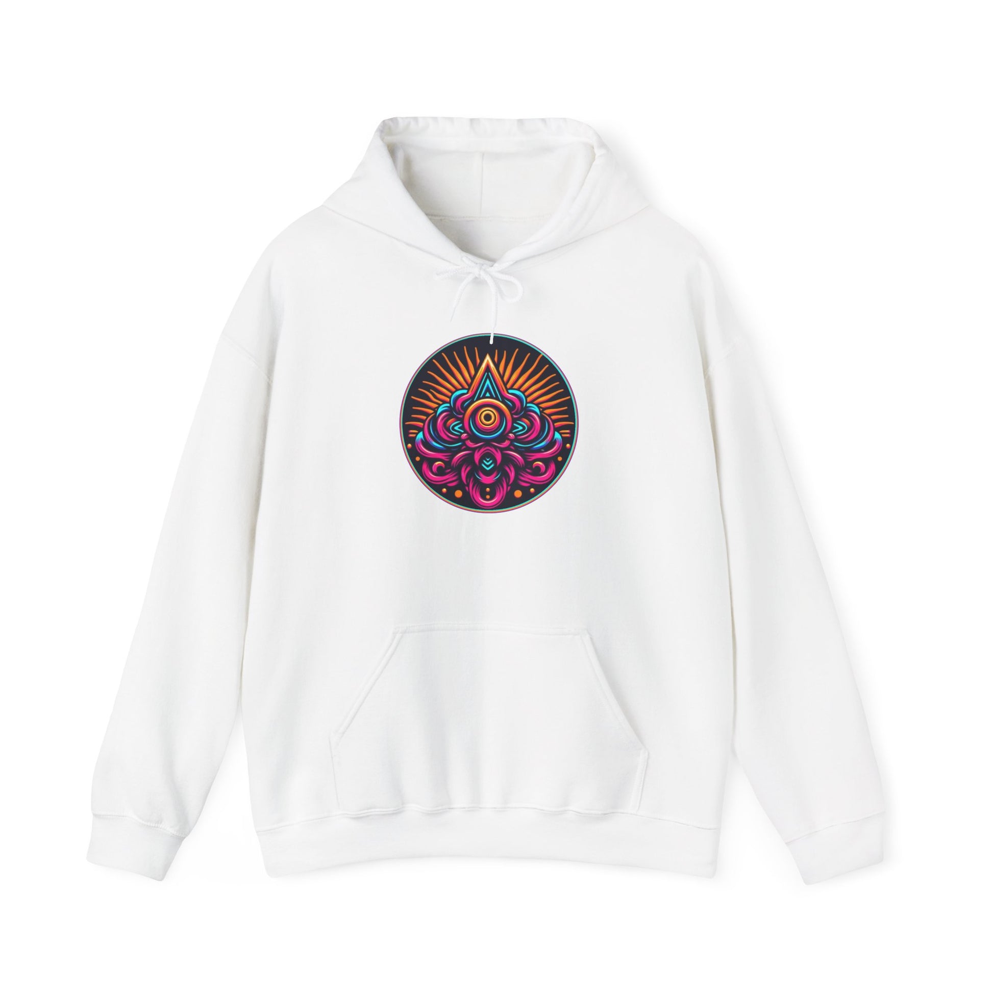 Neon Eye of the Sun Hoodie - Global Warming Warrior Wear, "S.P.C." A Social Purpose Corporation  