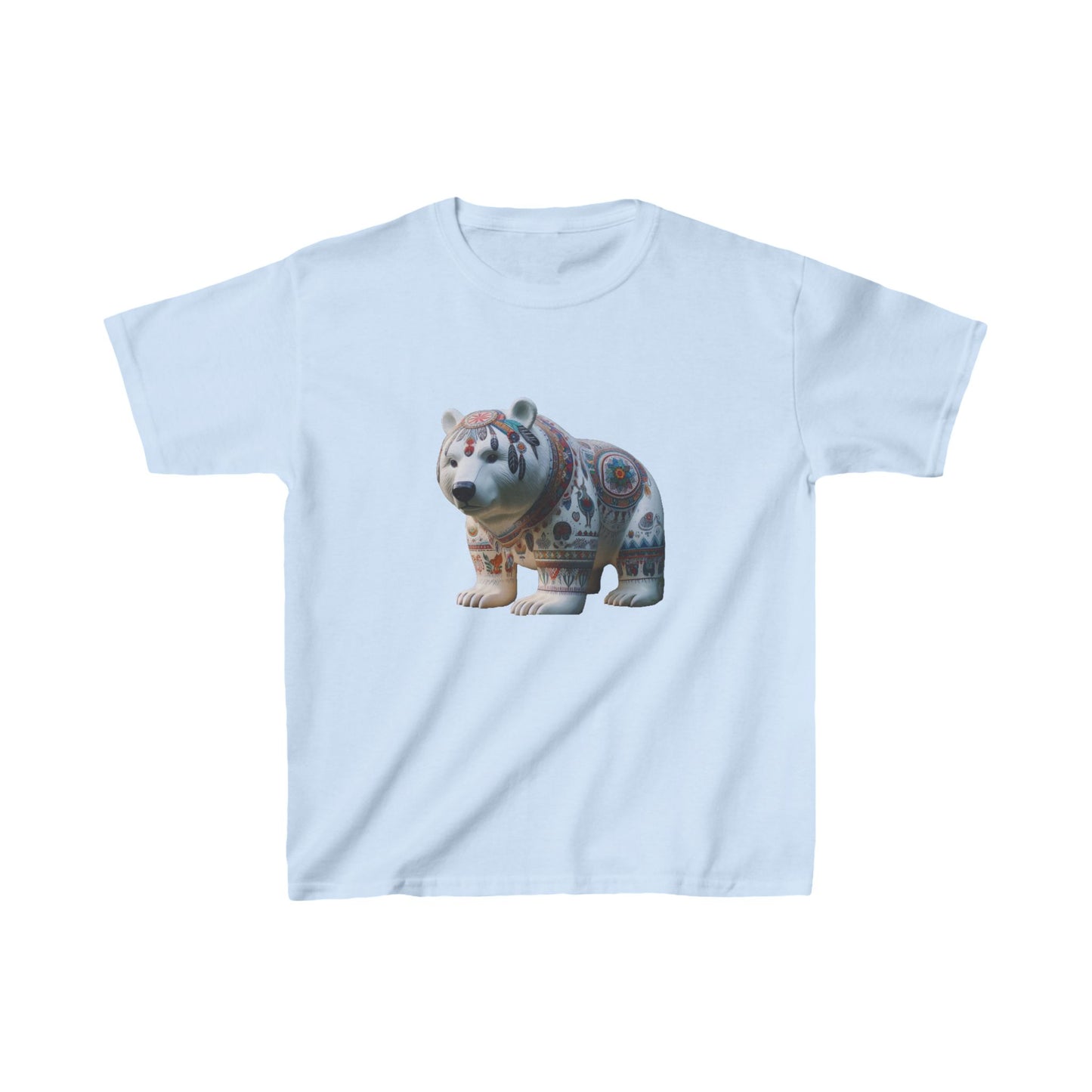 7-B. White Bear - Native American Inspired / Unisex Graphic Tee Shirt - Global Warming Warrior Wear, "S.P.C." A Social Purpose Corporation  