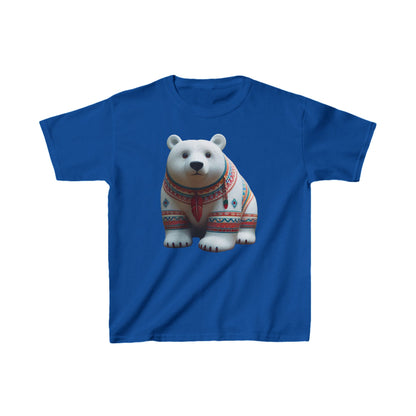 7-D. White Bear - Native American Inspired / Unisex Graphic Tee Shirt - Global Warming Warrior Wear, "S.P.C." A Social Purpose Corporation  