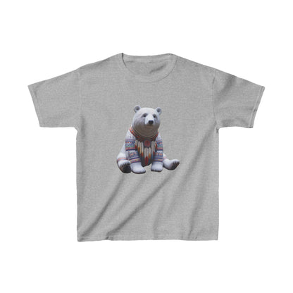 7-A. White Bear - Native American Inspired / Unisex Graphic Tee Shirt - Global Warming Warrior Wear, "S.P.C." A Social Purpose Corporation  