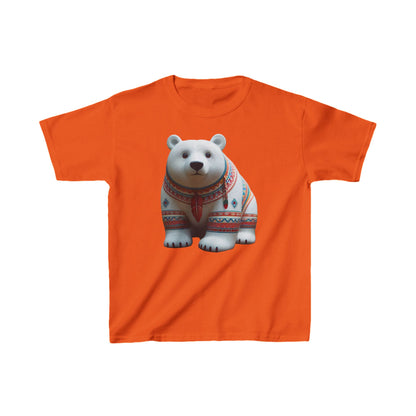 7-D. White Bear - Native American Inspired / Unisex Graphic Tee Shirt - Global Warming Warrior Wear, "S.P.C." A Social Purpose Corporation  