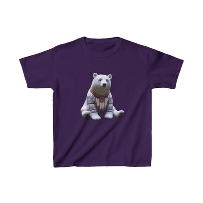 7-A. White Bear - Native American Inspired / Unisex Graphic Tee Shirt - Global Warming Warrior Wear, "S.P.C." A Social Purpose Corporation  