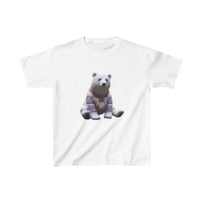 7-A. White Bear - Native American Inspired / Unisex Graphic Tee Shirt - Global Warming Warrior Wear, "S.P.C." A Social Purpose Corporation  