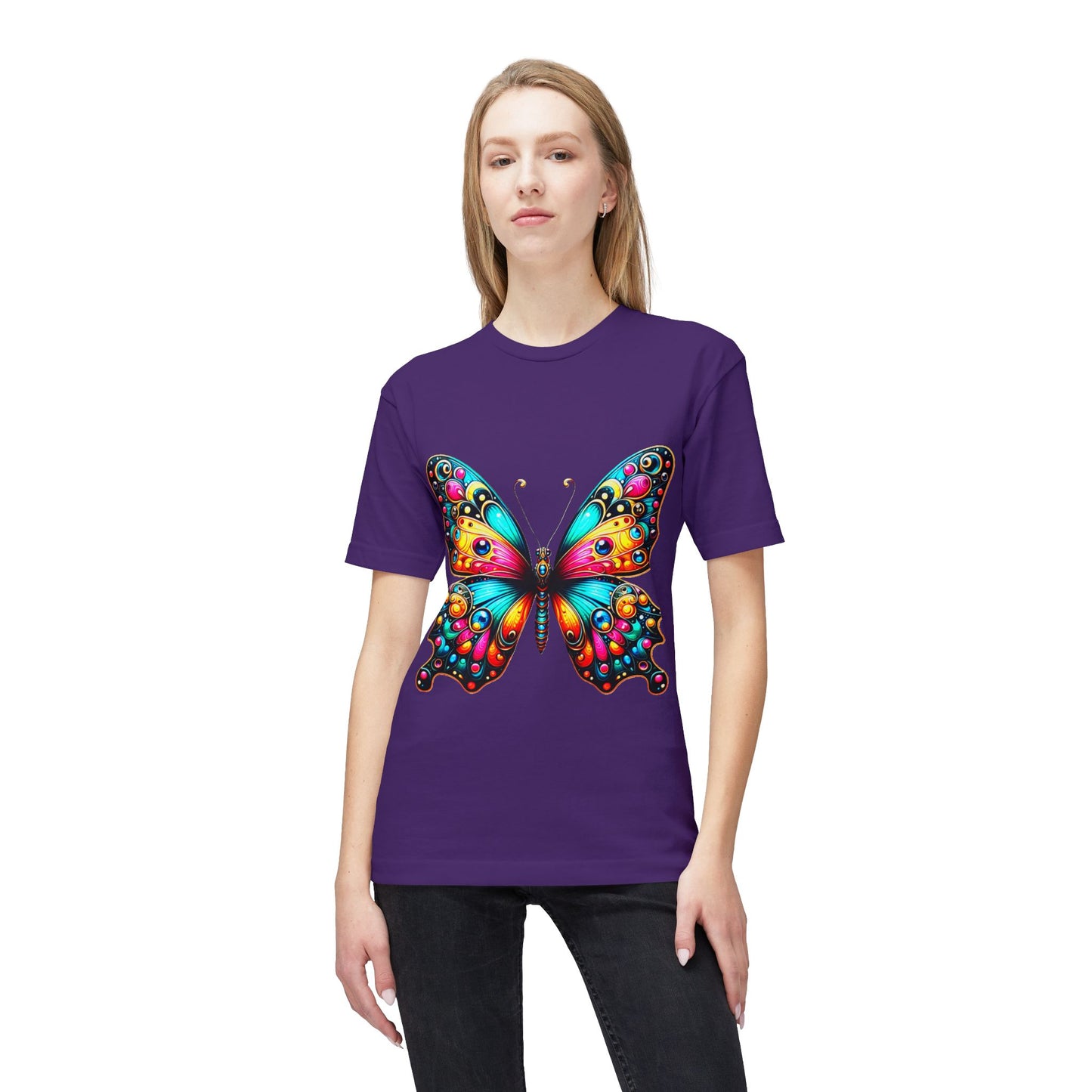 8. Butterfly / Unisex Graphic Tee Shirt - Global Warming Warrior Wear, "S.P.C." A Social Purpose Corporation  