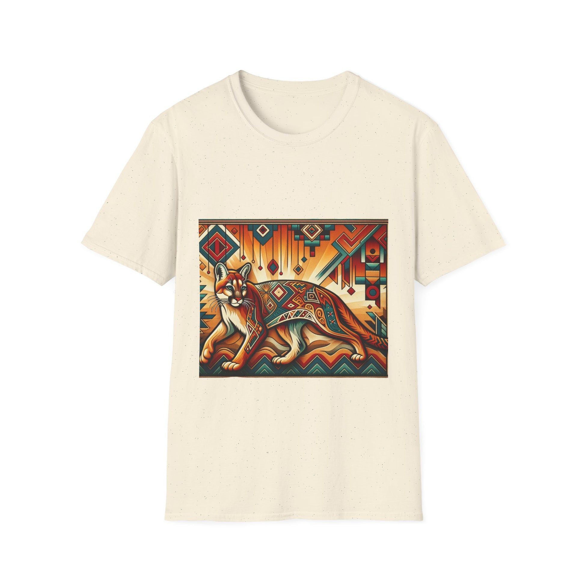 Cougar-4. Native American Inspired / Unisex Graphic Tee Shirt - Global Warming Warrior Wear, "S.P.C." A Social Purpose Corporation  