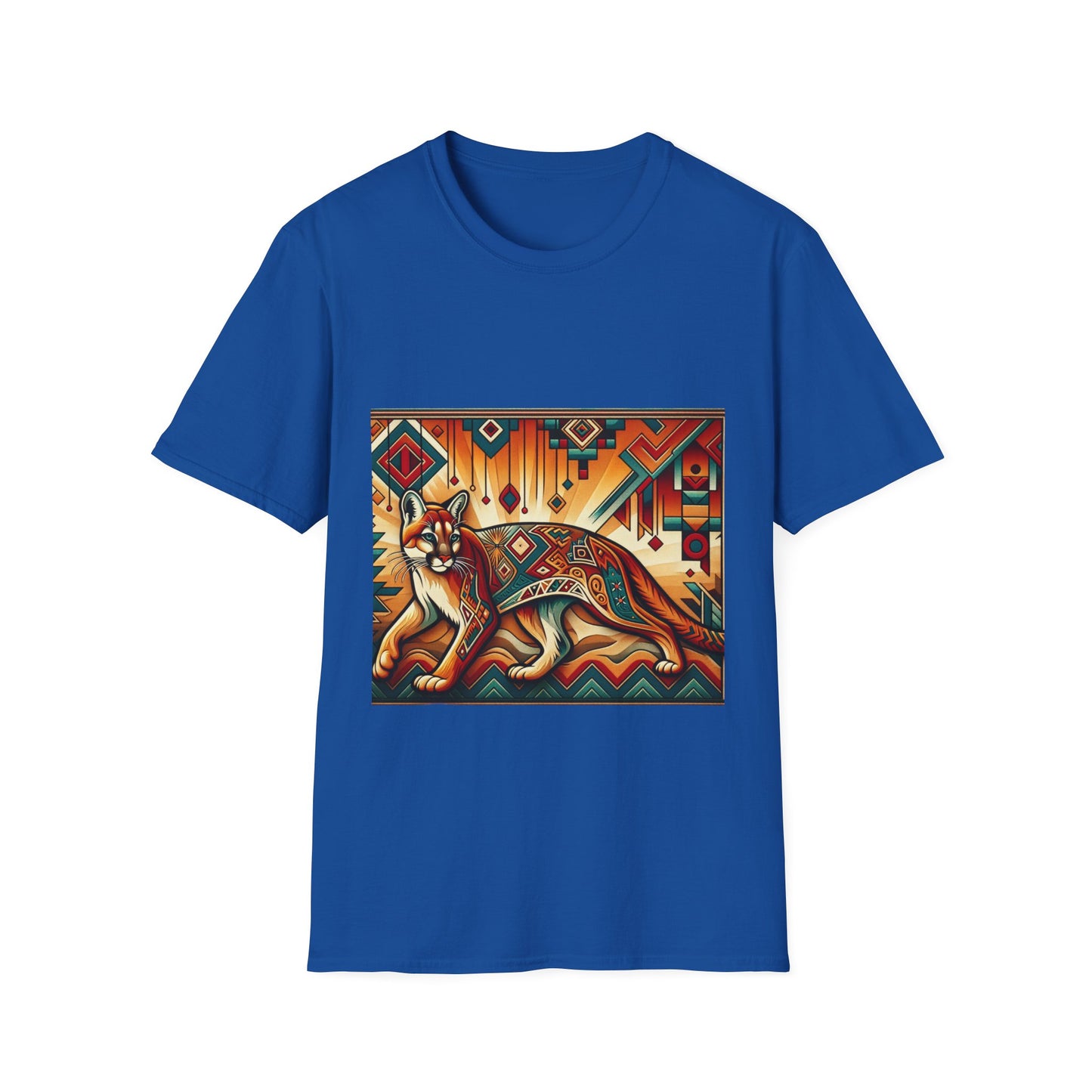 Cougar-4. Native American Inspired / Unisex Graphic Tee Shirt - Global Warming Warrior Wear, "S.P.C." A Social Purpose Corporation  