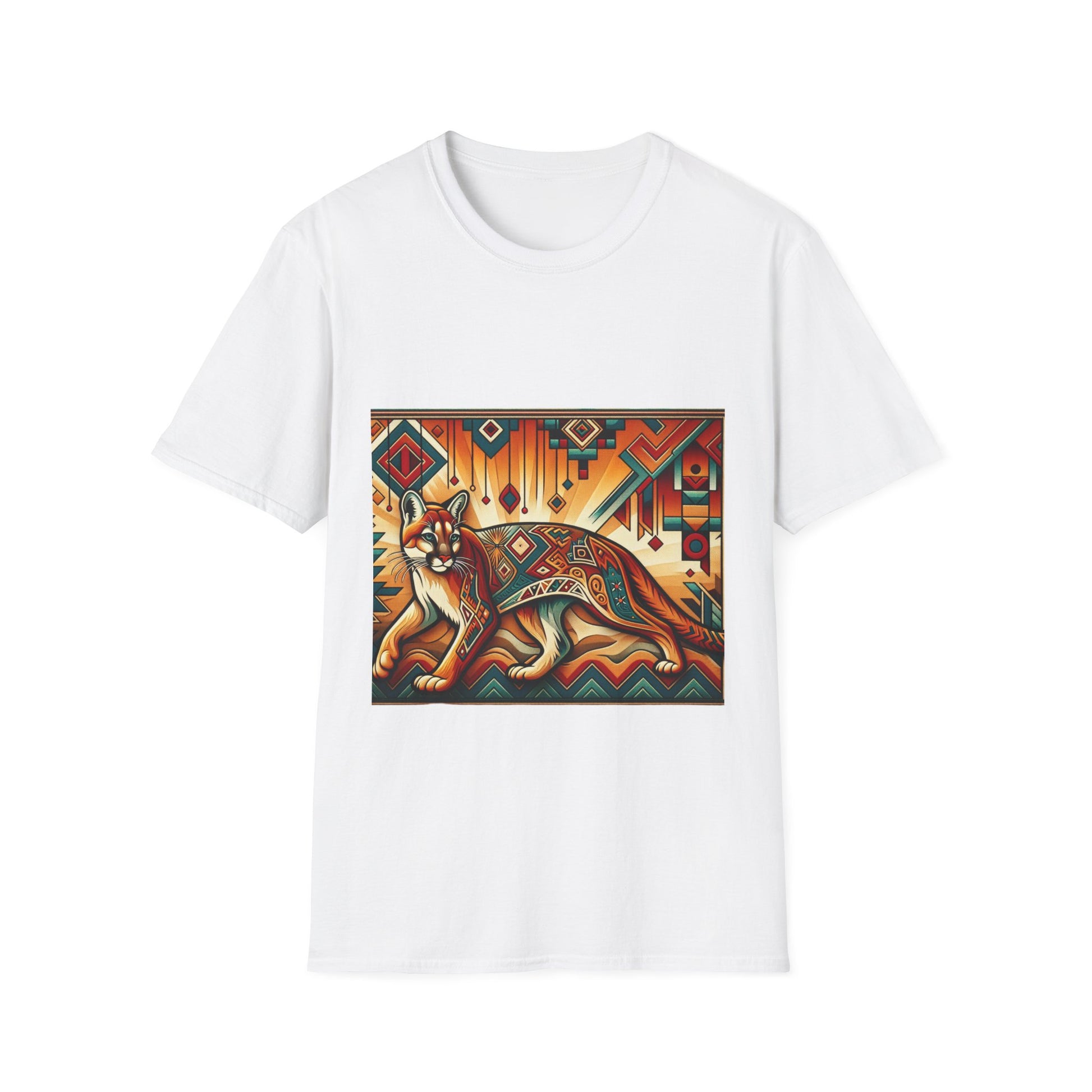 Cougar-4. Native American Inspired / Unisex Graphic Tee Shirt - Global Warming Warrior Wear, "S.P.C." A Social Purpose Corporation  