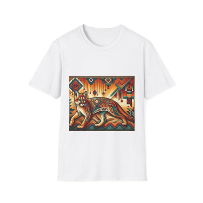 Cougar-4. Native American Inspired / Unisex Graphic Tee Shirt - Global Warming Warrior Wear, "S.P.C." A Social Purpose Corporation  