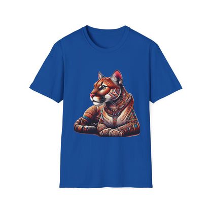 Cougar-1. Native American Inspired / Unisex Graphic Tee Shirt - Global Warming Warrior Wear, "S.P.C." A Social Purpose Corporation  