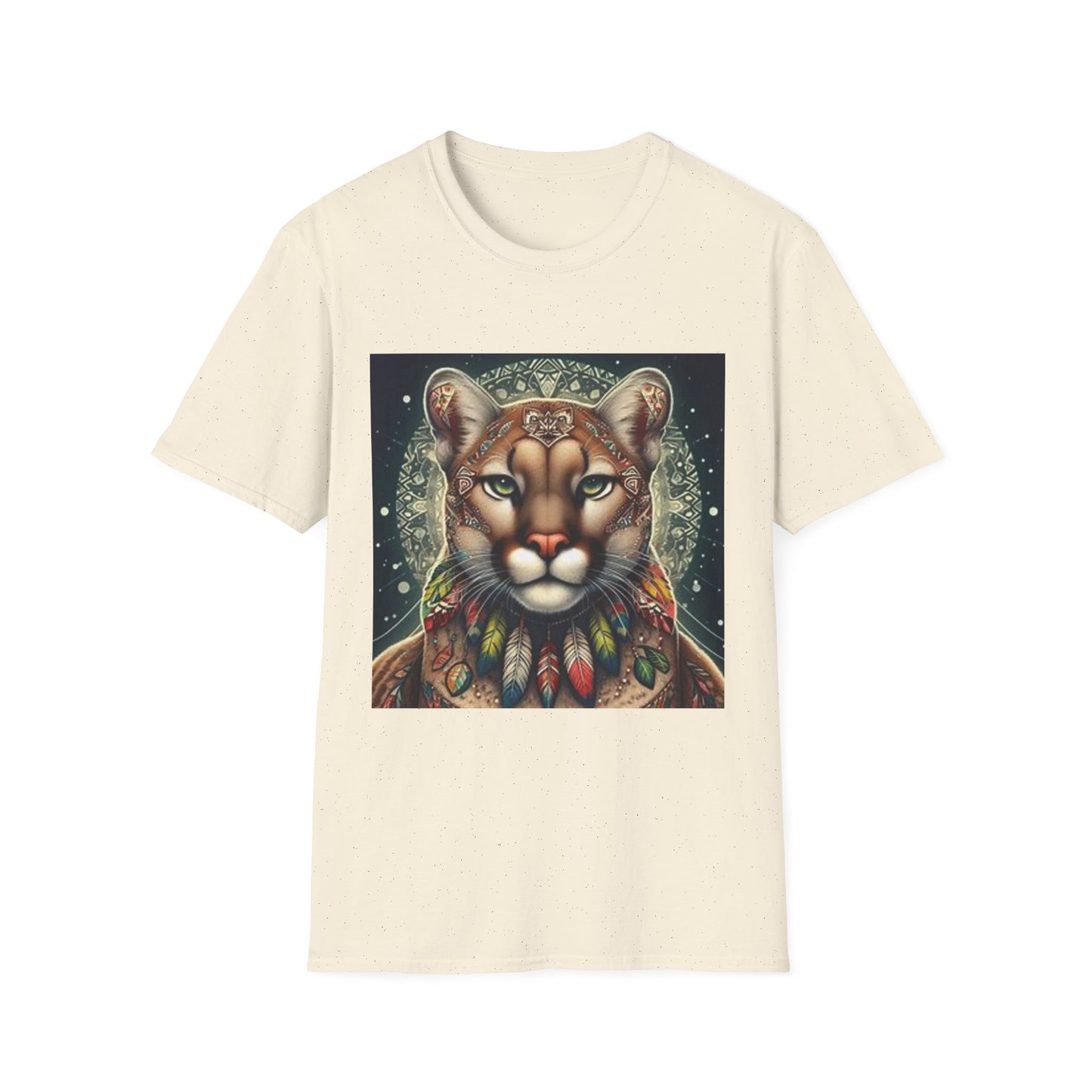 Cougar-2B. Native American Inspired / Unisex Graphic Tee Shirt - Global Warming Warrior Wear, "S.P.C." A Social Purpose Corporation  