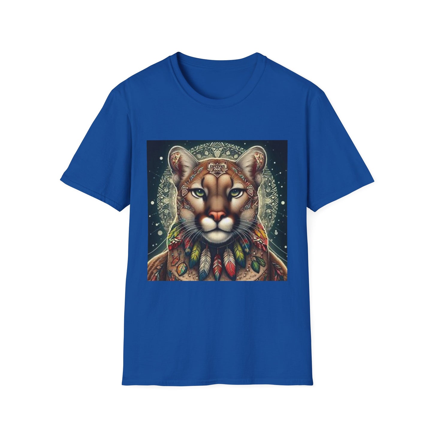 Cougar-2B. Native American Inspired / Unisex Graphic Tee Shirt - Global Warming Warrior Wear, "S.P.C." A Social Purpose Corporation  