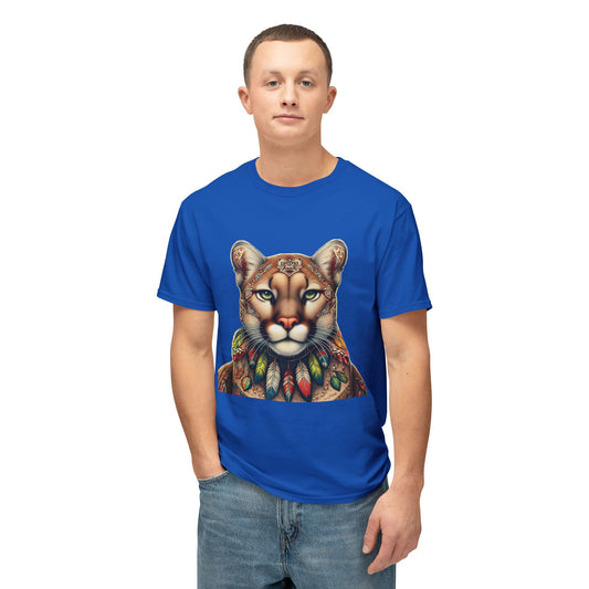 Cougar-2A. Native American Inspired / Unisex Graphic Tee Shirt - Global Warming Warrior Wear, "S.P.C." A Social Purpose Corporation   ZEBRA UNDERGROUND