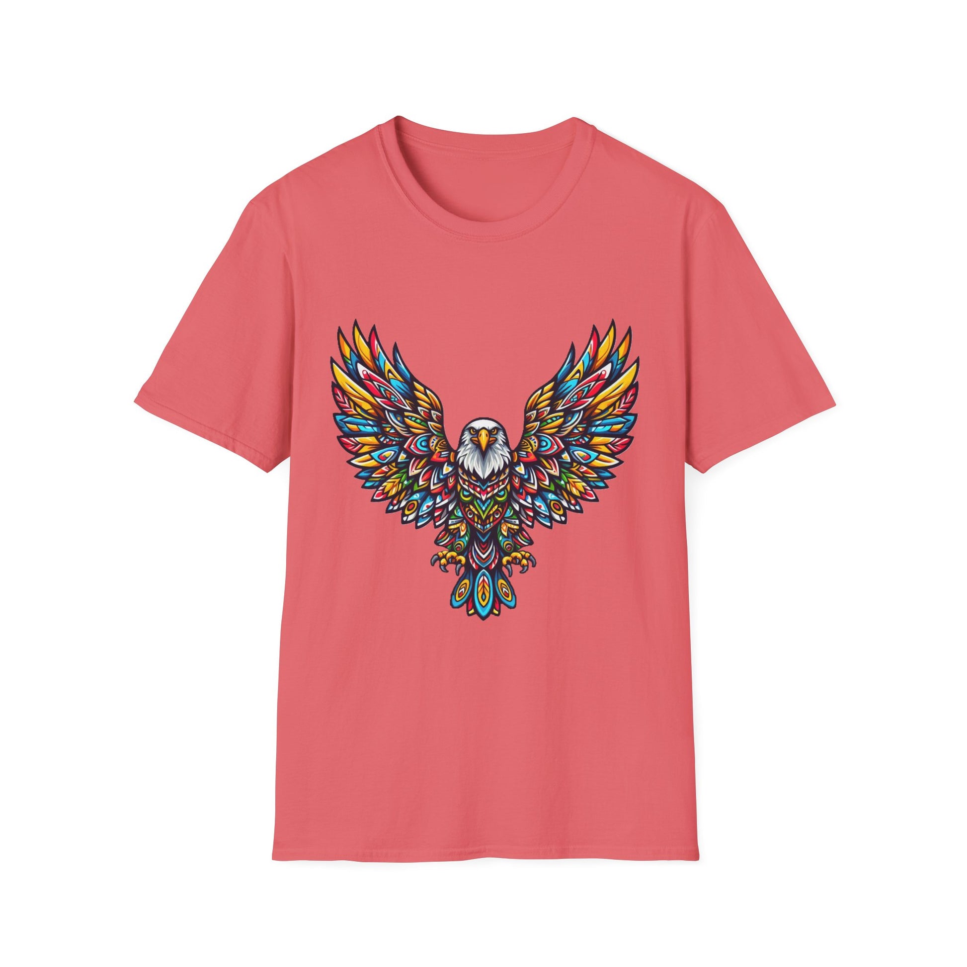 Eagle-2. Native American Inspired / Unisex Graphic Tee Shirt - Global Warming Warrior Wear, "S.P.C." A Social Purpose Corporation  