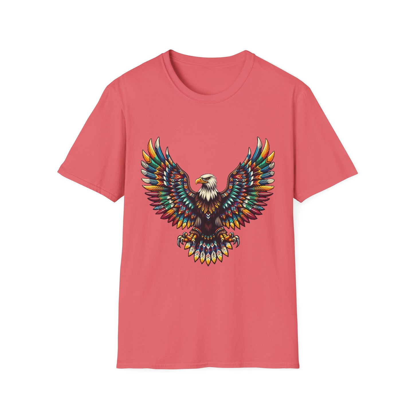 Eagle-3. Native American Inspired / Unisex Graphic Tee Shirt - Global Warming Warrior Wear, "S.P.C." A Social Purpose Corporation  