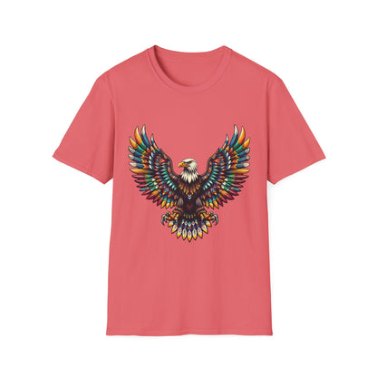 Eagle-3. Native American Inspired / Unisex Graphic Tee Shirt - Global Warming Warrior Wear, "S.P.C." A Social Purpose Corporation  