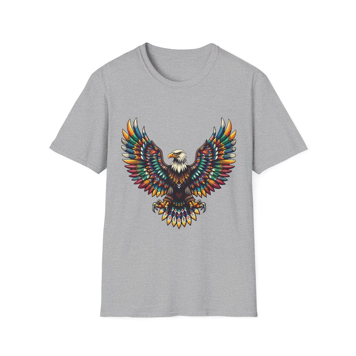 Eagle-3. Native American Inspired / Unisex Graphic Tee Shirt - Global Warming Warrior Wear, "S.P.C." A Social Purpose Corporation  