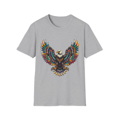 Eagle-3. Native American Inspired / Unisex Graphic Tee Shirt - Global Warming Warrior Wear, "S.P.C." A Social Purpose Corporation  