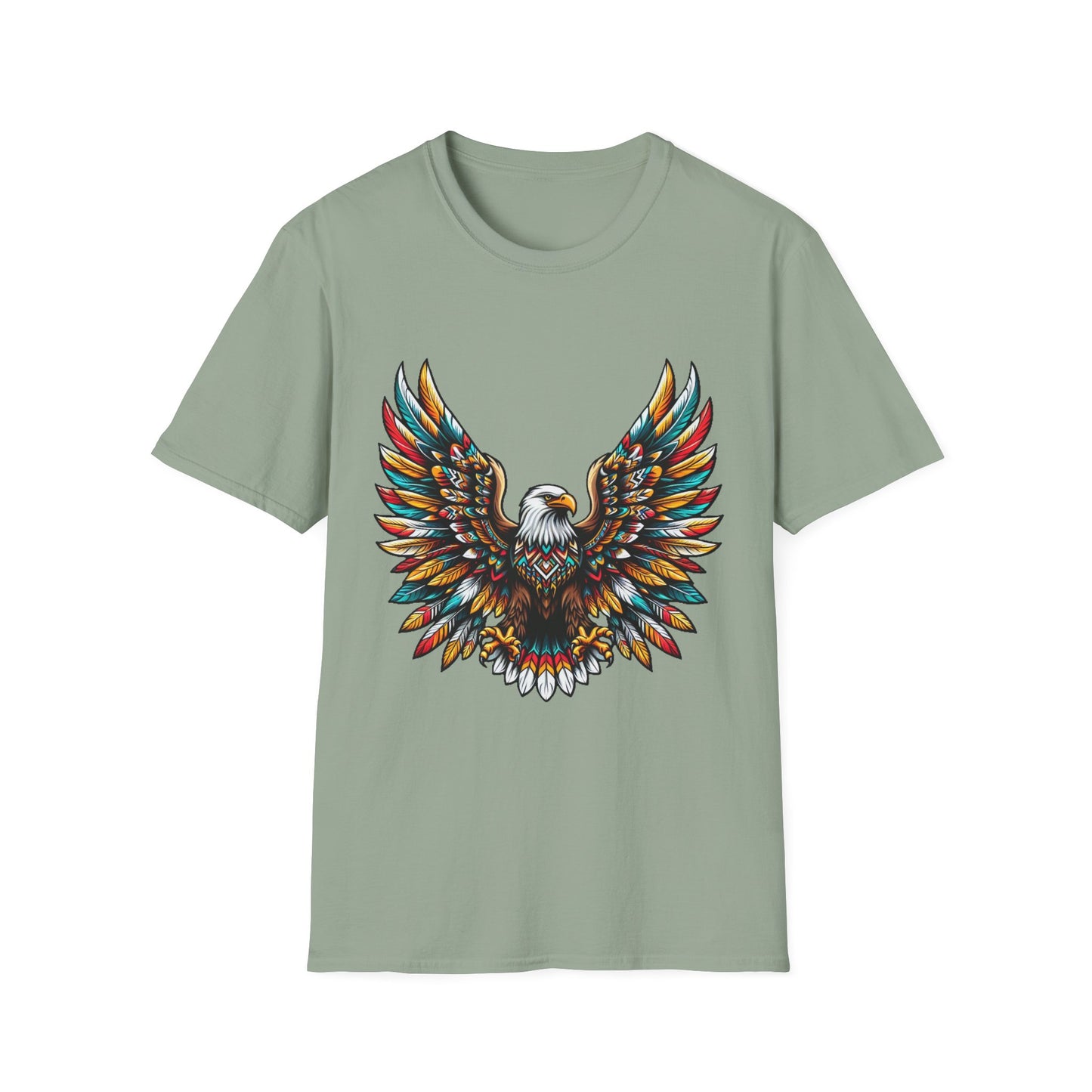 Eagle-1. Native American Inspired / Unisex Graphic Tee Shirt - Global Warming Warrior Wear, "S.P.C." A Social Purpose Corporation  