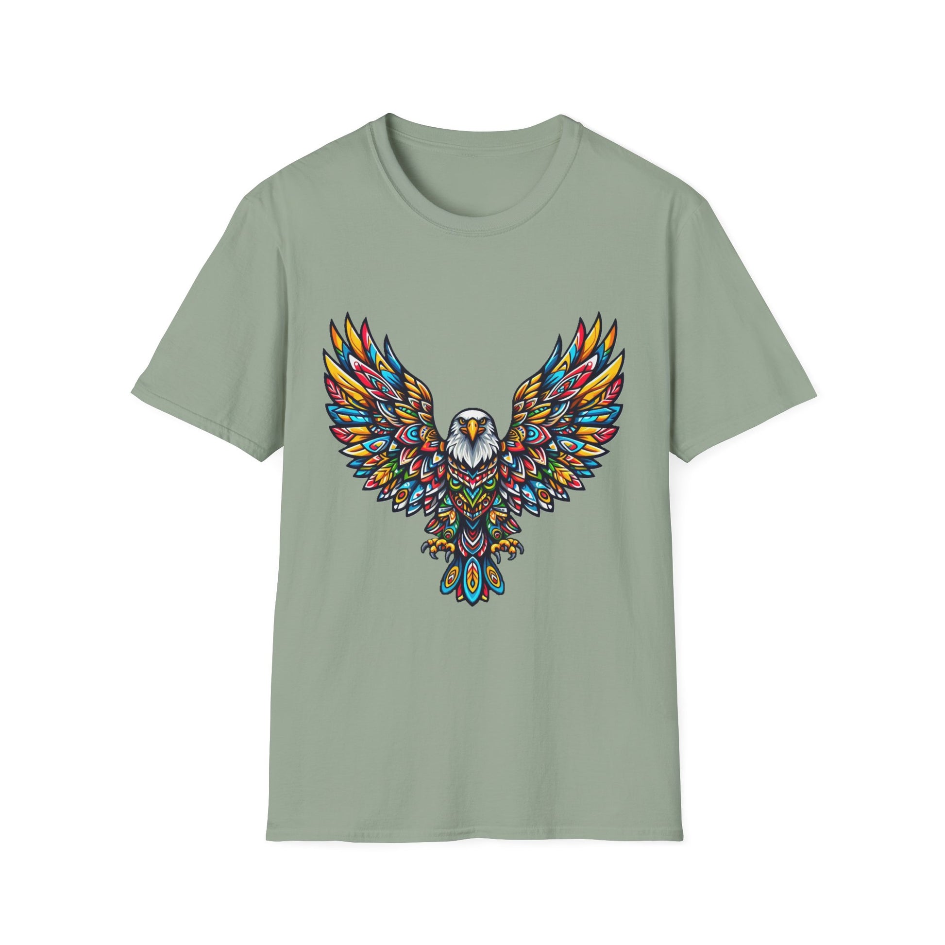 Eagle-2. Native American Inspired / Unisex Graphic Tee Shirt - Global Warming Warrior Wear, "S.P.C." A Social Purpose Corporation  