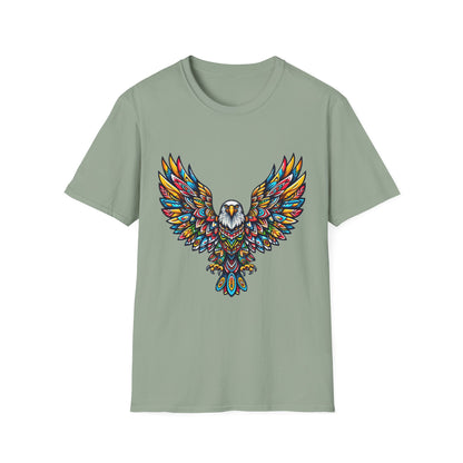 Eagle-2. Native American Inspired / Unisex Graphic Tee Shirt - Global Warming Warrior Wear, "S.P.C." A Social Purpose Corporation  