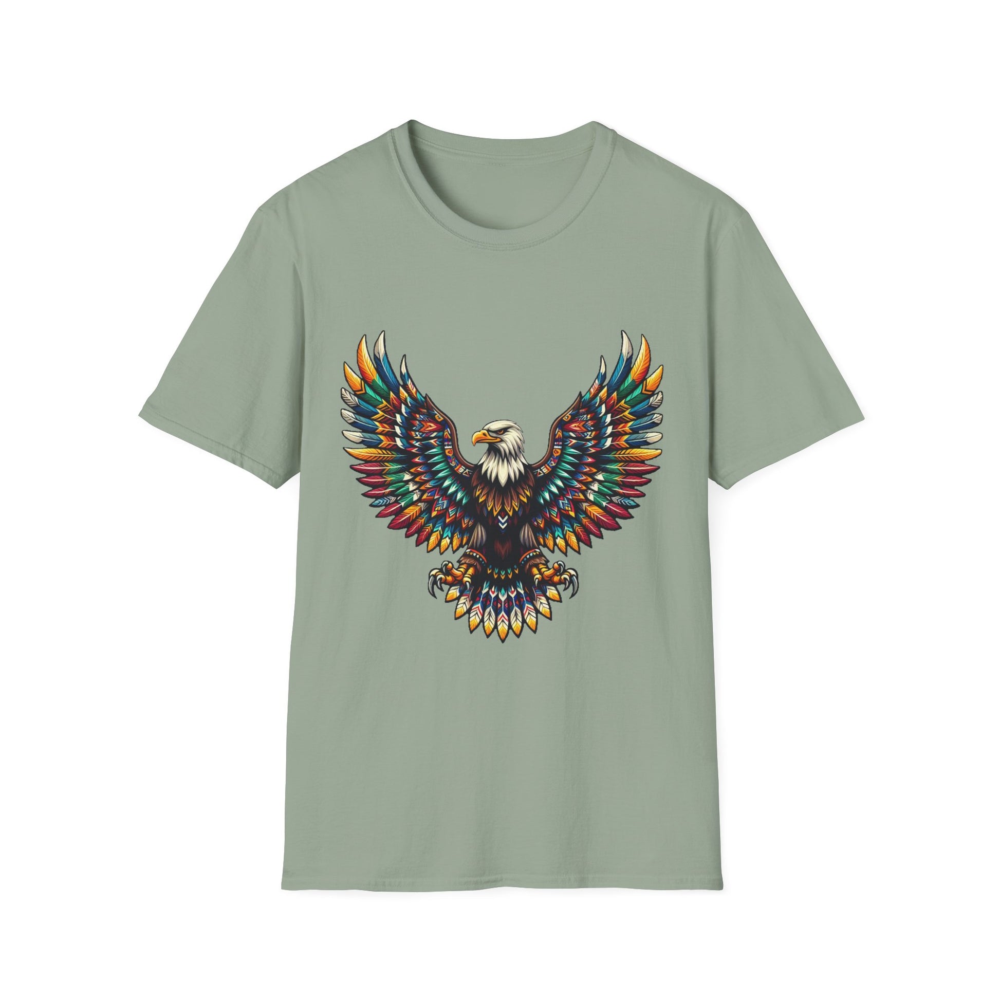 Eagle-3. Native American Inspired / Unisex Graphic Tee Shirt - Global Warming Warrior Wear, "S.P.C." A Social Purpose Corporation  