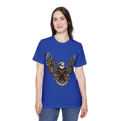 Eagle-3. Native American Inspired / Unisex Graphic Tee Shirt - Global Warming Warrior Wear, "S.P.C." A Social Purpose Corporation  