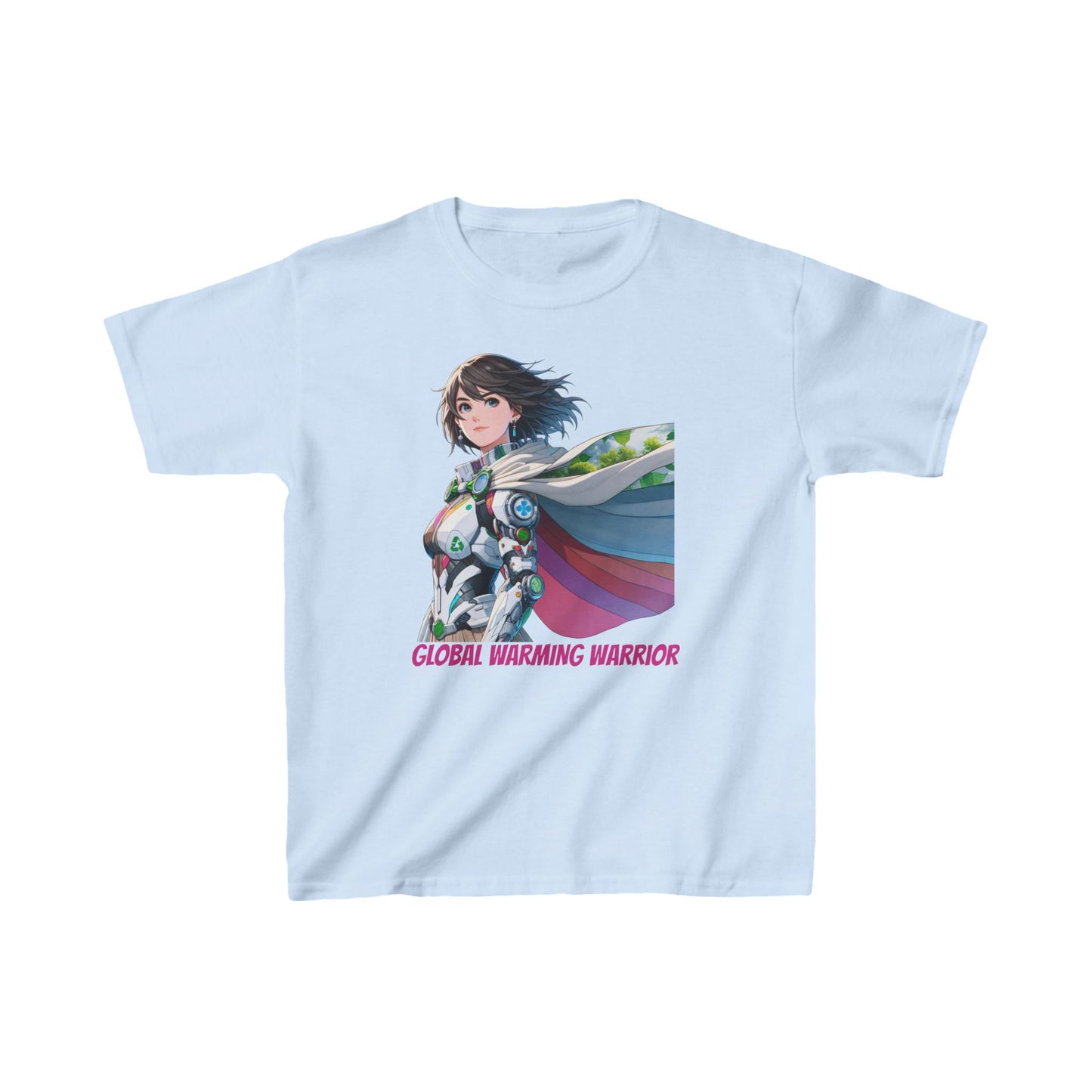 1-C. Global Warming Warrior / Anime - Unisex Graphic Tee - Shirt - Global Warming Warrior Wear, "S.P.C." A Social Purpose Corporation  