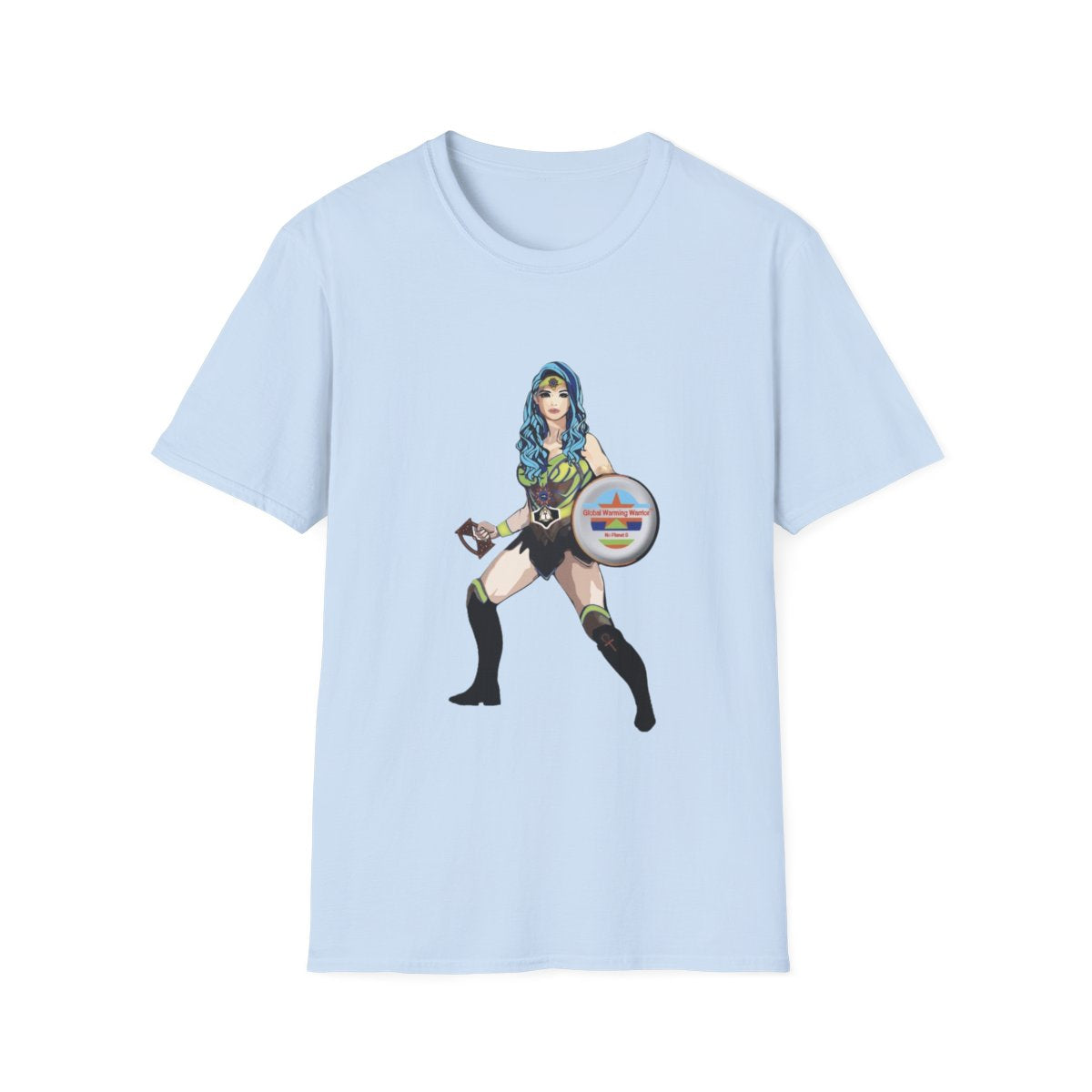 1-B. Global Warming Warrior Queen / Unisex - Graphic Tee Shirt - Global Warming Warrior Wear, "S.P.C." A Social Purpose Corporation  