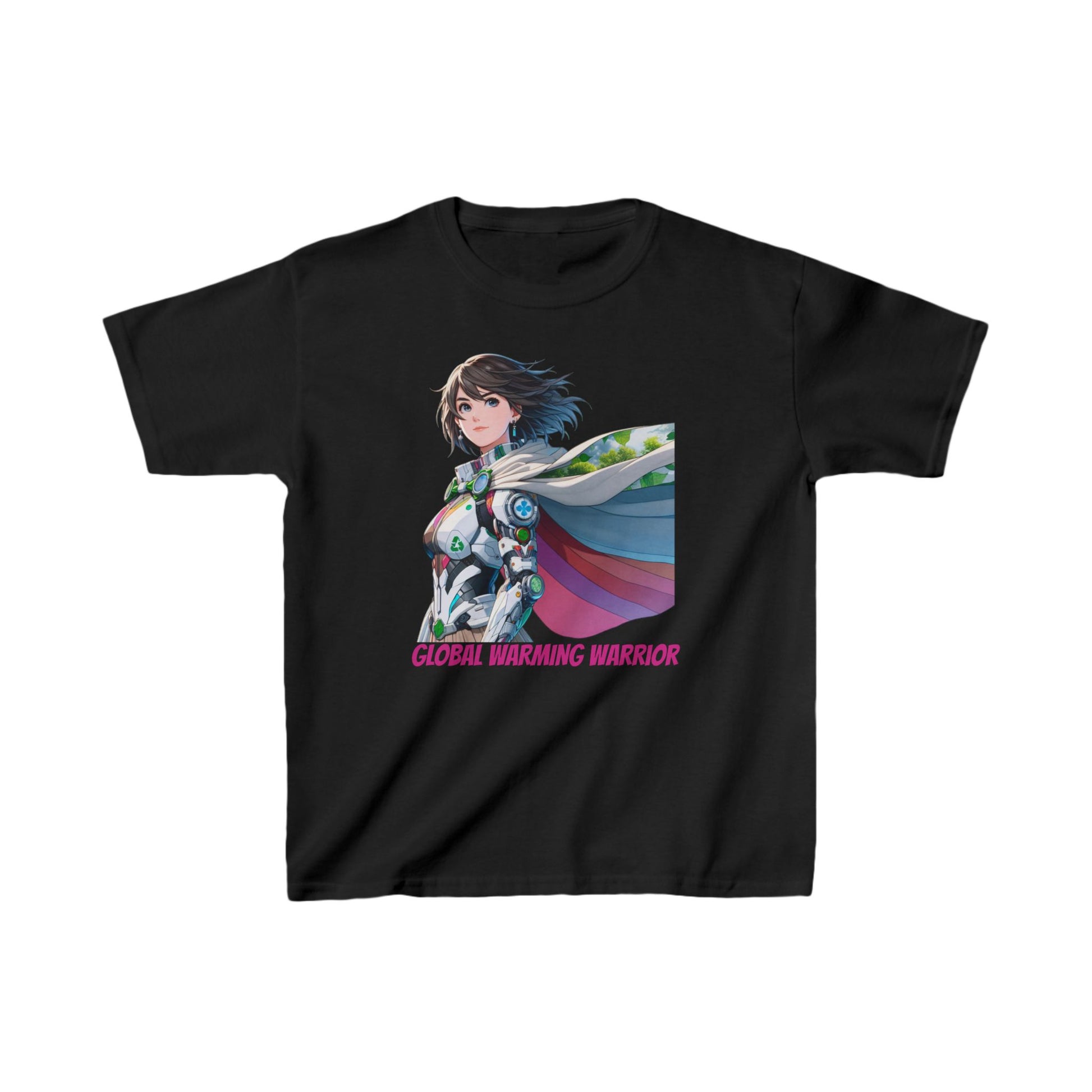 1-C. Global Warming Warrior / Anime - Unisex Graphic Tee - Shirt - Global Warming Warrior Wear, "S.P.C." A Social Purpose Corporation  