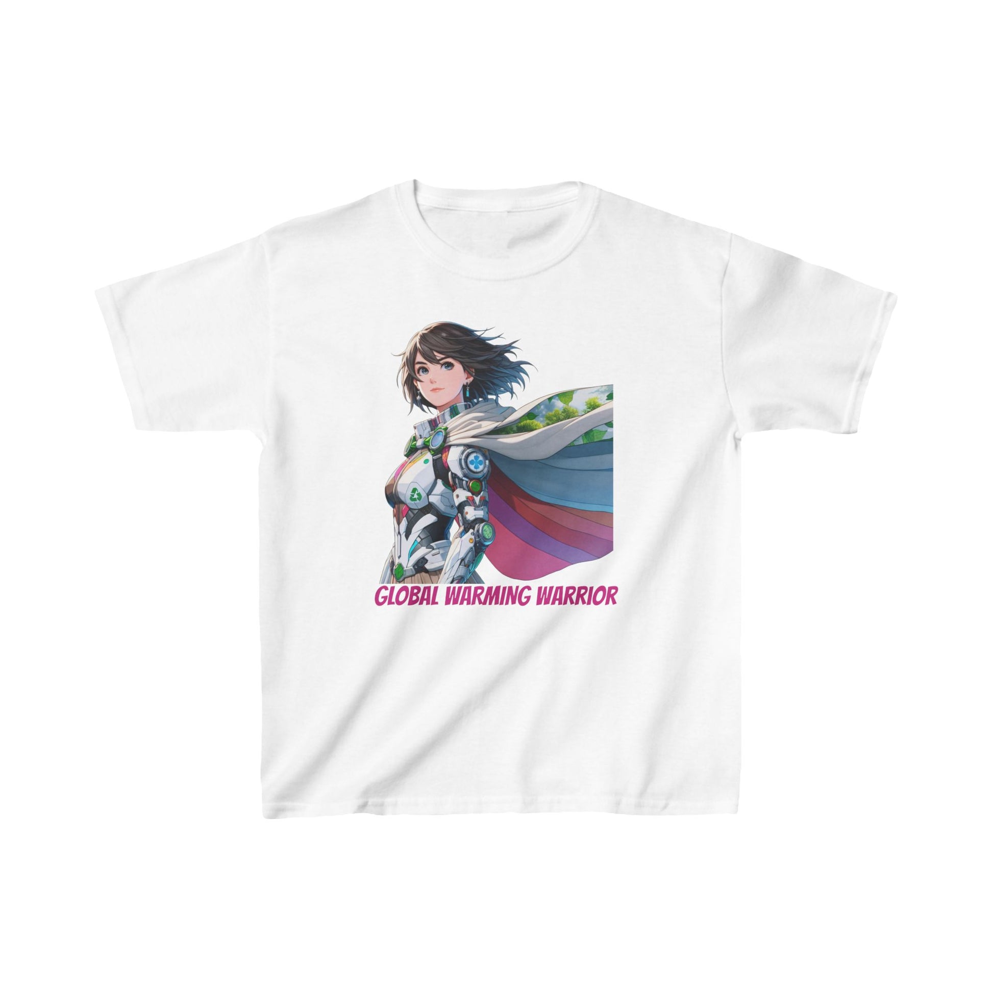 1-C. Global Warming Warrior / Anime - Unisex Graphic Tee - Shirt - Global Warming Warrior Wear, "S.P.C." A Social Purpose Corporation  