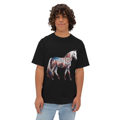 Horse-1. Native American Inspired / Unisex Graphic Tee Shirt - Global Warming Warrior Wear, "S.P.C." A Social Purpose Corporation  