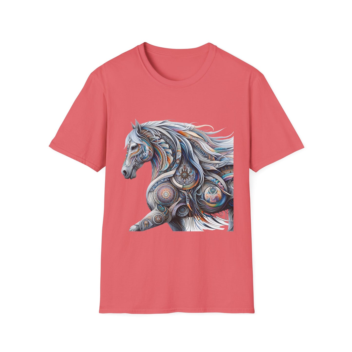 Horse-3. Native American Inspired / Unisex Graphic Tee Shirt - Global Warming Warrior Wear, "S.P.C." A Social Purpose Corporation  
