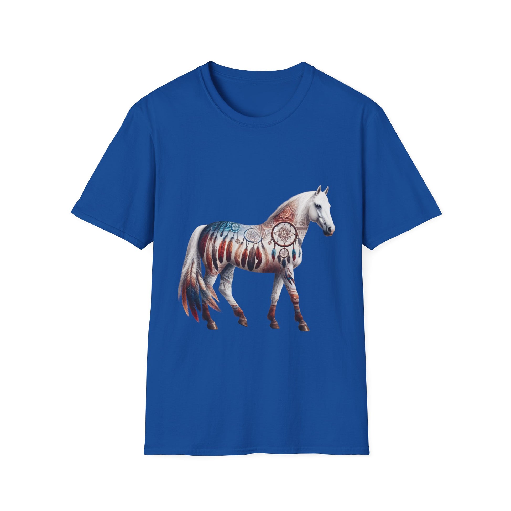 Horse-1. Native American Inspired / Unisex Graphic Tee Shirt - Global Warming Warrior Wear, "S.P.C." A Social Purpose Corporation  