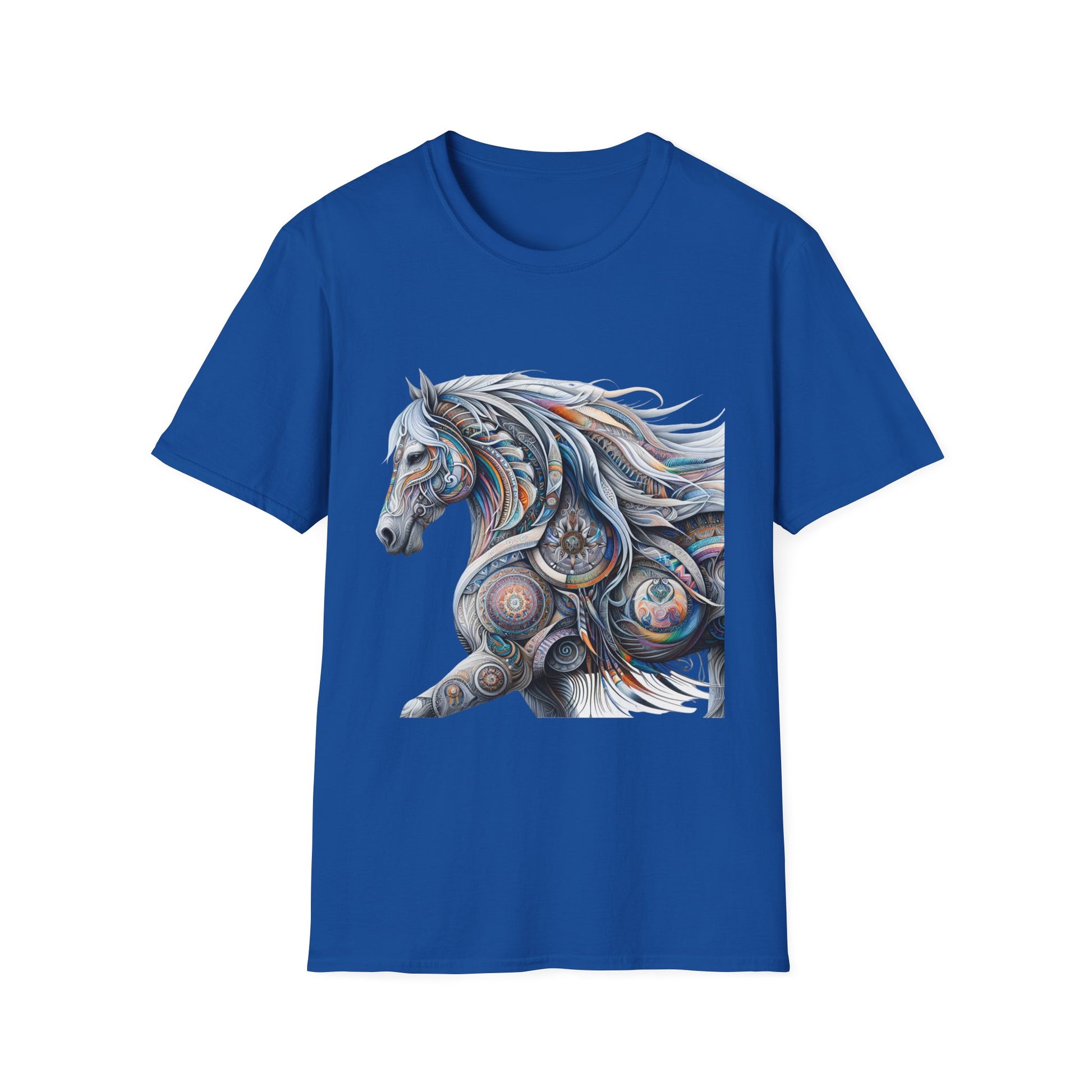 Horse-3. Native American Inspired / Unisex Graphic Tee Shirt - Global Warming Warrior Wear, "S.P.C." A Social Purpose Corporation  