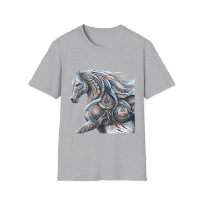 Horse-3. Native American Inspired / Unisex Graphic Tee Shirt - Global Warming Warrior Wear, "S.P.C." A Social Purpose Corporation  